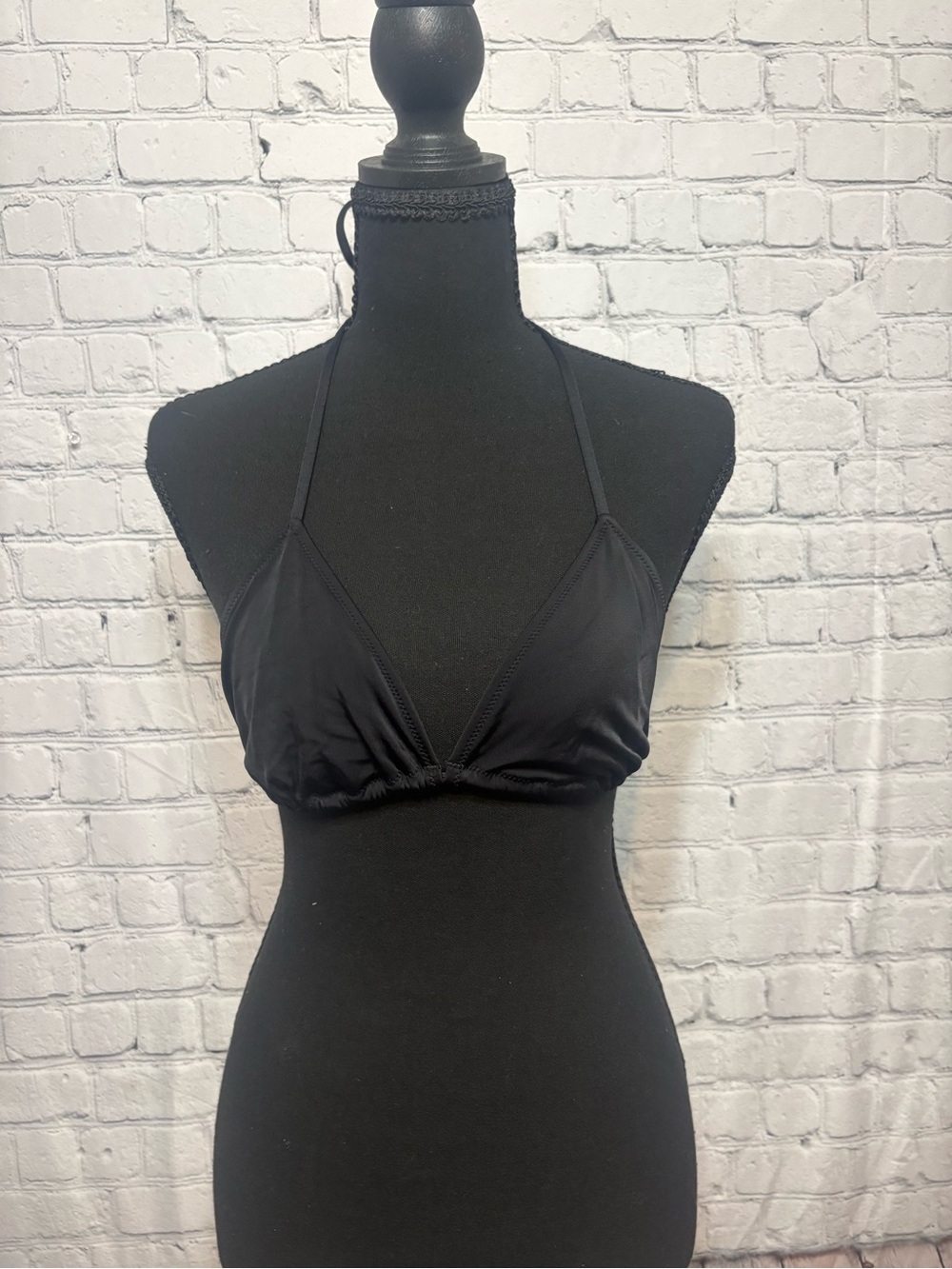 Victoria's Secret Black Triangle Bikini Top & Bottoms
